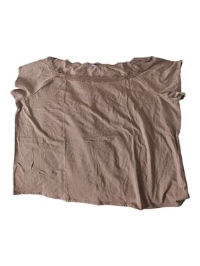 Brown Old Navy Women's Off-Shoulder Lace Trim Top